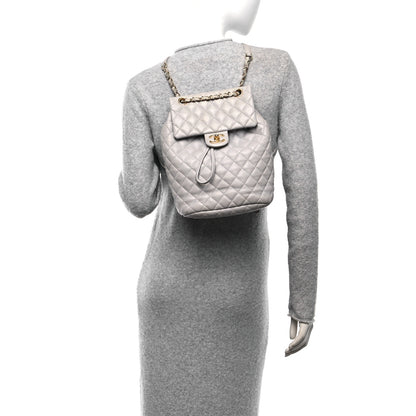 Chanel Calfskin Quilted Small Urban Spirit Backpack Grey 2 of 14