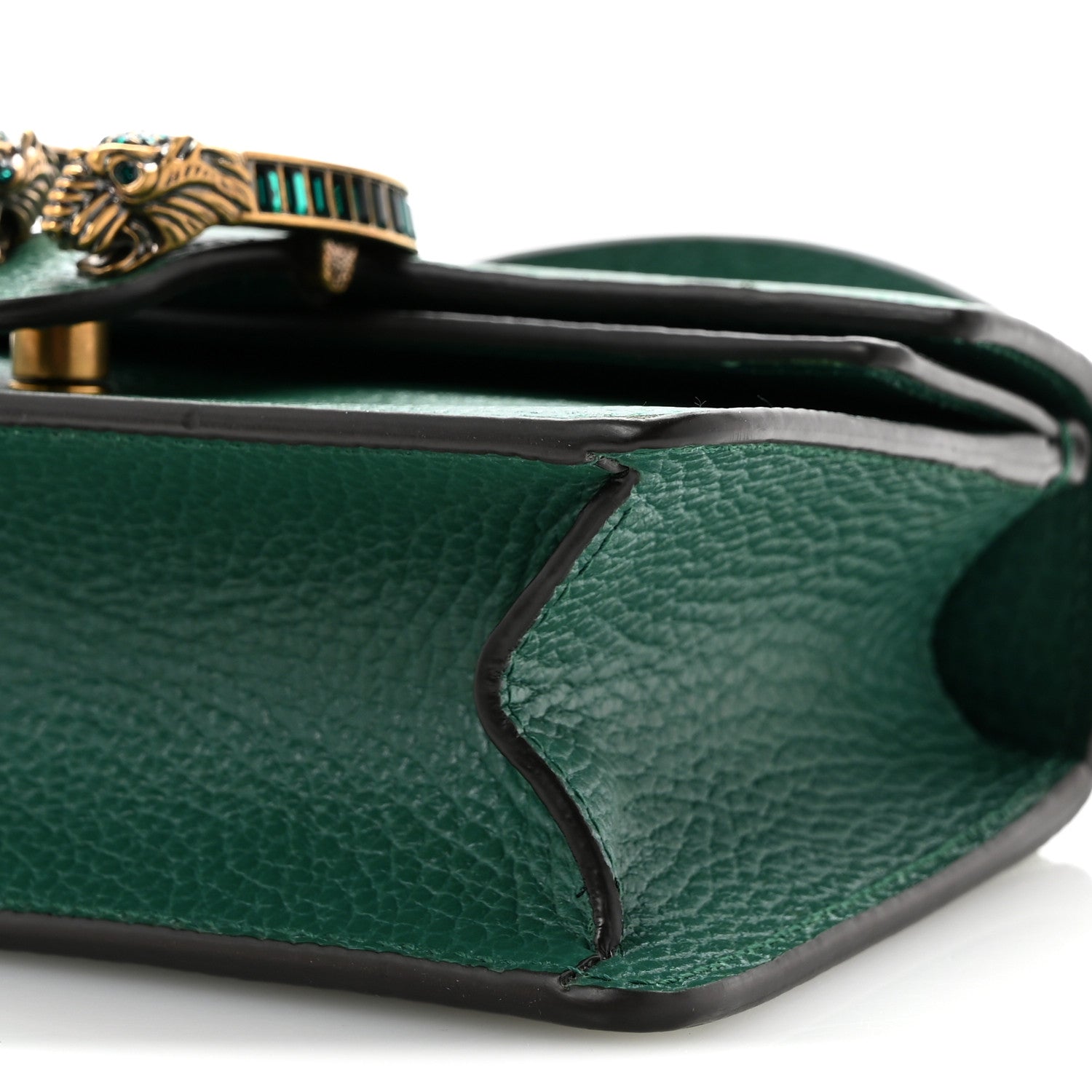 Gucci Dollar Calfskin Crystal Mini Dionysus Top Handle Bag Emerald 10 of 10
