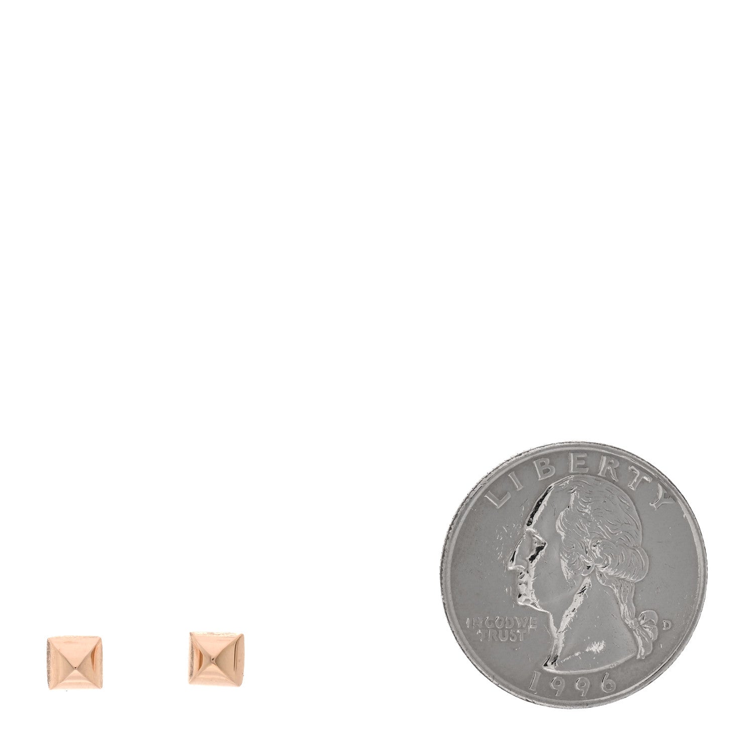 Hermes 18K Rose Gold Clou d'H Earrings 2 of 5