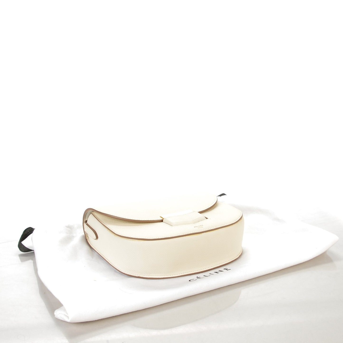 Grained Calfskin Small Trotteur White