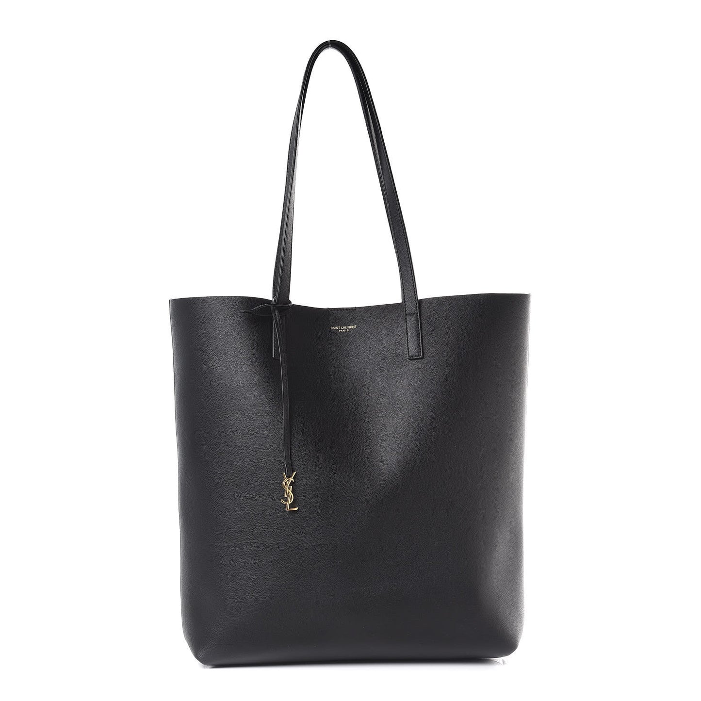 Calfskin Medium Shopping Tote Black