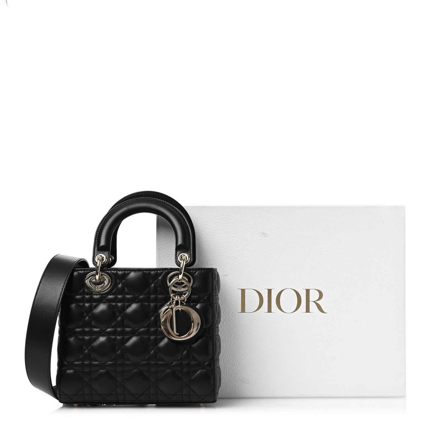 Lambskin Cannage Small My ABCDior Lady Dior Black