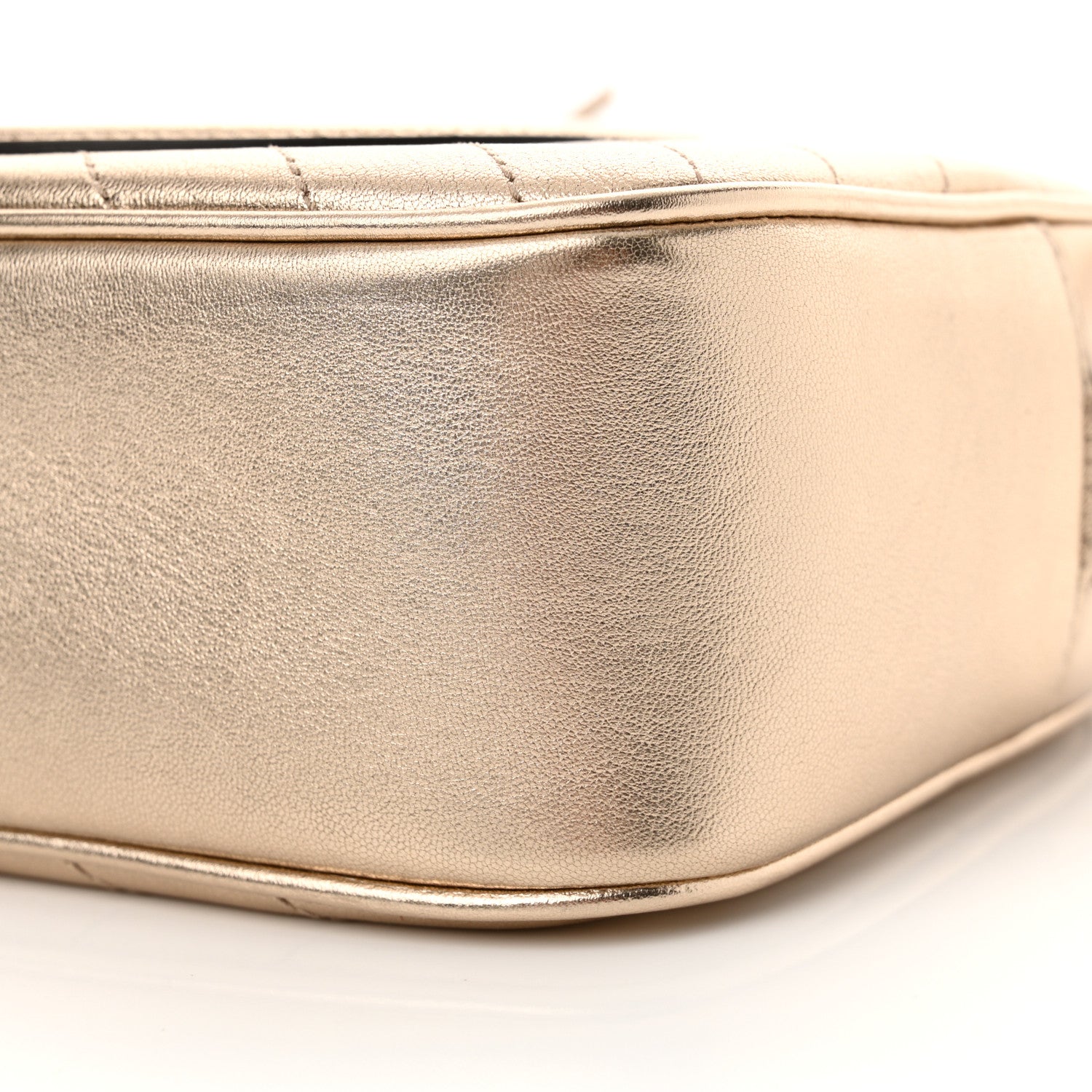 Gucci Metallic Sakai Be Green Calfskin Diagonal Stitched Small Blondie Shoulder Bag Gold 10 of 10