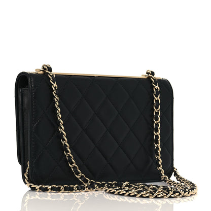 Chanel Lambskin Quilted Trendy CC Wallet On Chain WOC Black 3 of 14