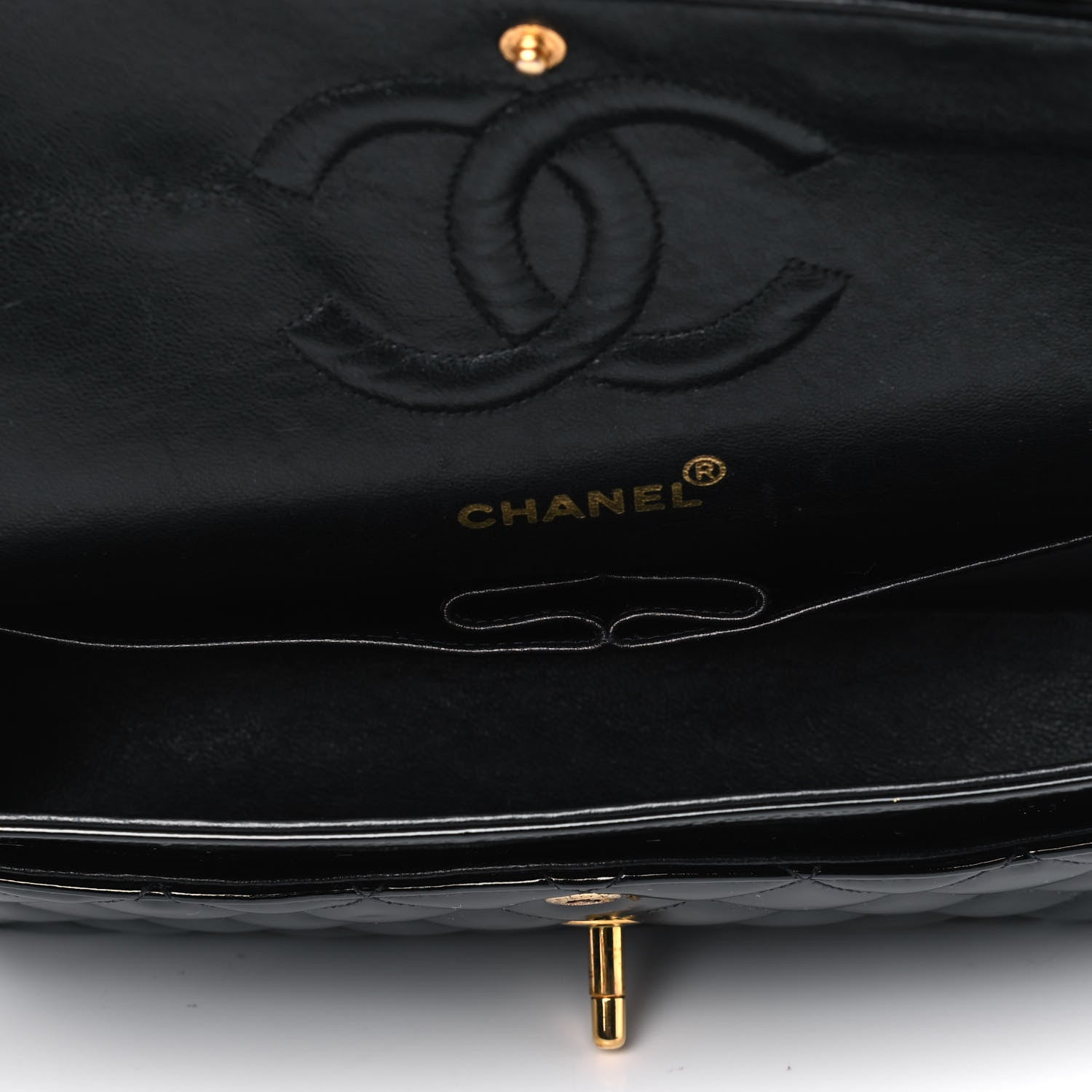Chanel Patent Quilted Medium Double Flap Black 4 of 6