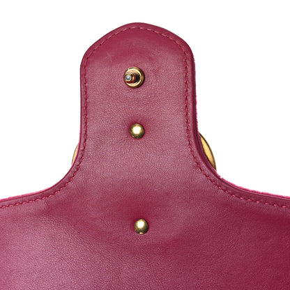 Gucci Velvet Matelasse Blind for Love Embroidered Medium GG Marmont Shoulder Bag Light Raspberry Rose Multicolor 10 of 12