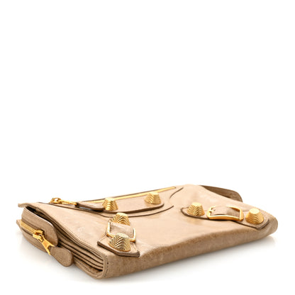 Balenciaga Agneau Giant 21 Gold Hardware Mini Travel Clutch Oatmeal 4 of 9