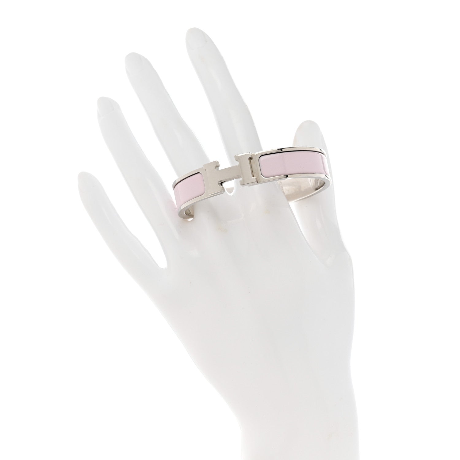 Hermes Enamel Narrow Clic Clac H Bracelet PM Sugar Pink 2 of 4