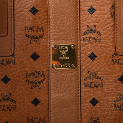 MCM Visetos Large Liz Reversible Shopper Tote Cognac 11 of 13