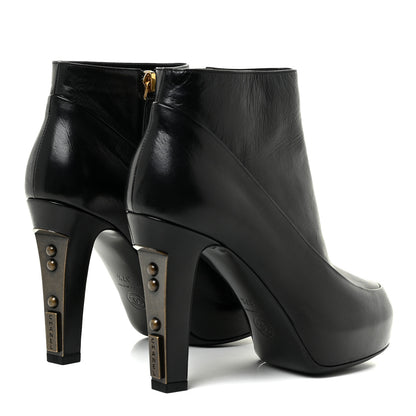 Chanel Lambskin Booties 37.5 Black 5 of 14