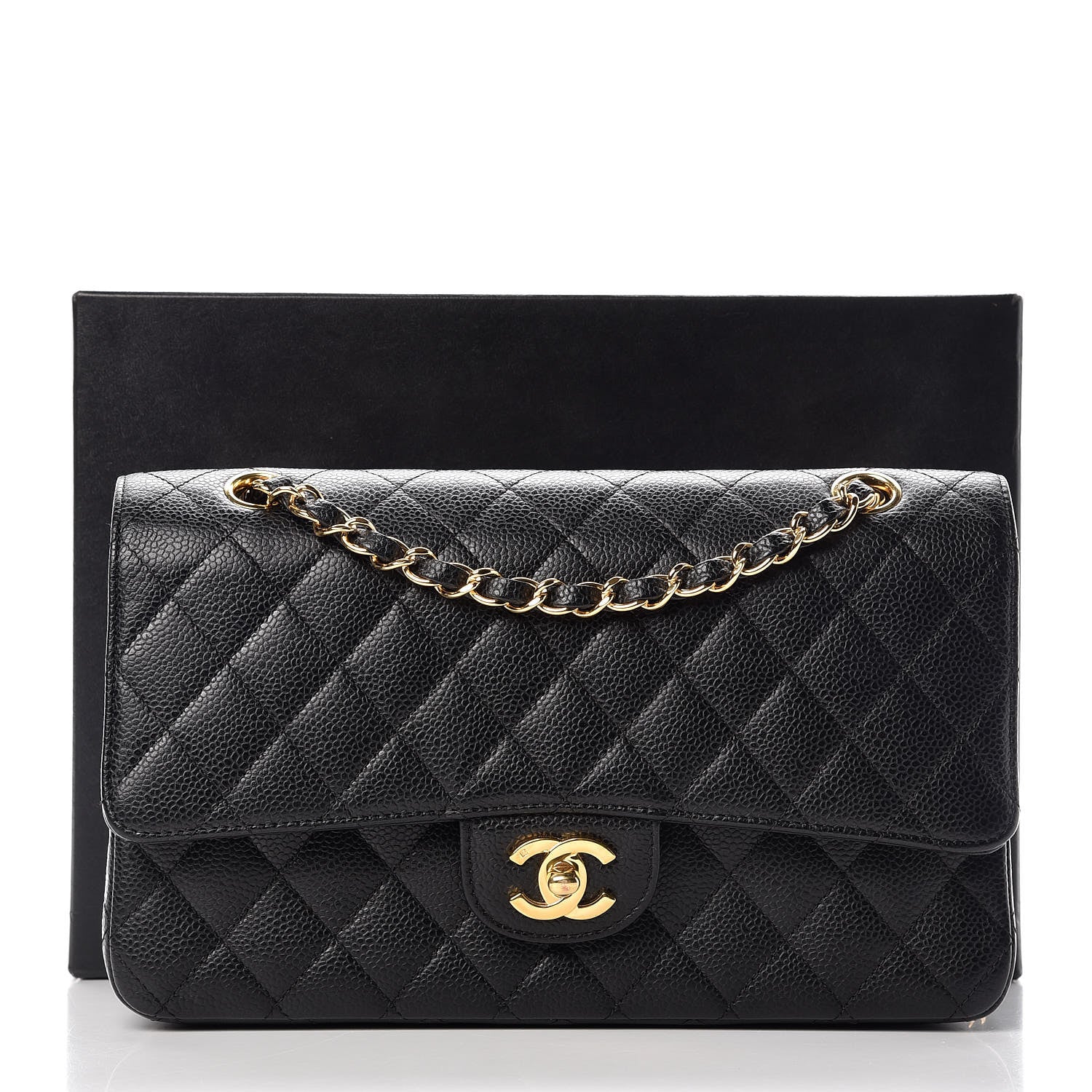 Chanel Caviar Quilted Medium Double Flap Black 11 of 11