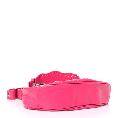 Balenciaga Agneau Arena Le Cagole Shoulder Bag XS Fluo Pink 5 of 11