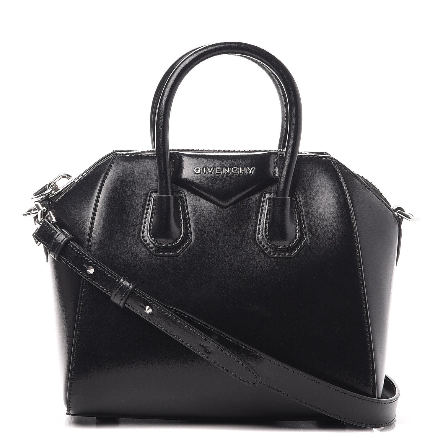 Givenchy Shiny Lord Calfskin Mini Antigona Black 1 of 7