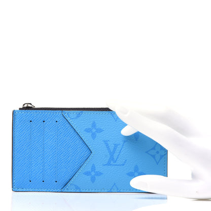 Louis Vuitton Taigarama Coin Card Holder Blue Lagoon 2 of 9
