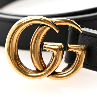 Gucci Calfskin Double G 20mm Belt 80 32 Black 6 of 7