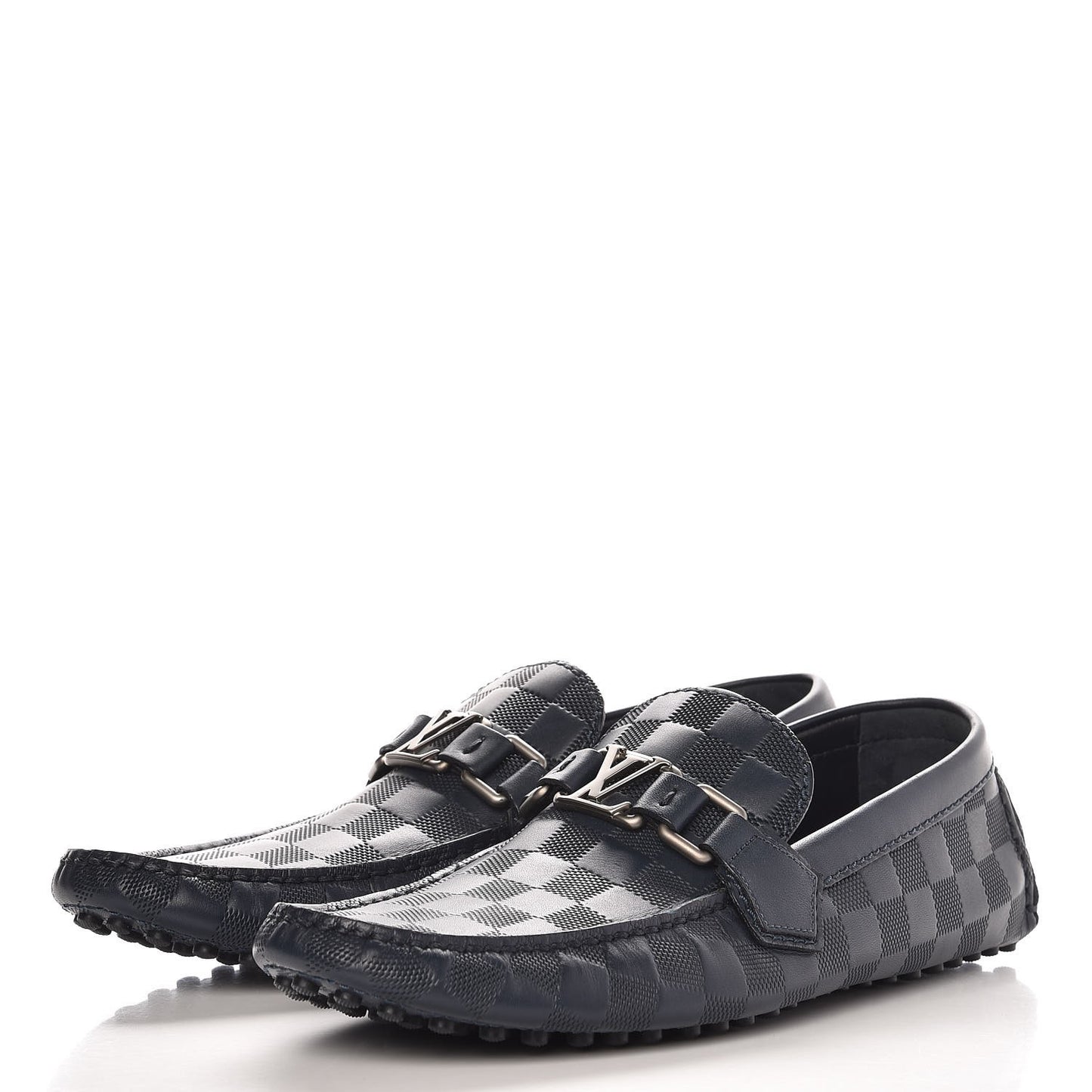 Mens Damier Infini Hockenheim Moccasin Loafers 6 Cosmos