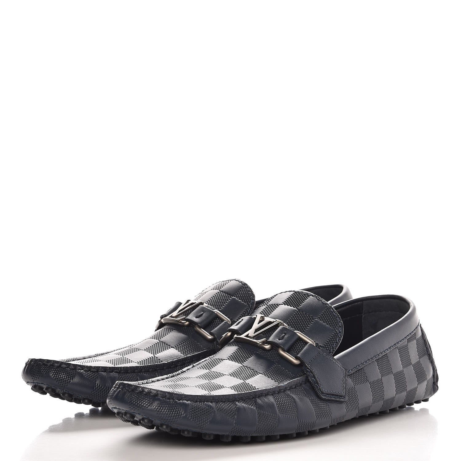 Louis Vuitton Mens Damier Infini Hockenheim Moccasin Loafers 6 Cosmos 3 of 9