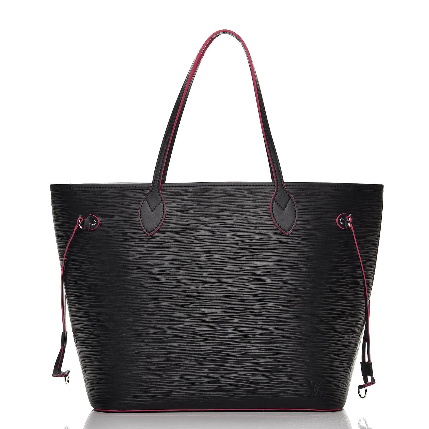 Epi Neverfull MM Black Hot Pink