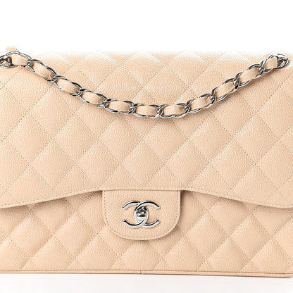 Chanel Caviar Quilted Jumbo Double Flap Beige Clair 7 of 9
