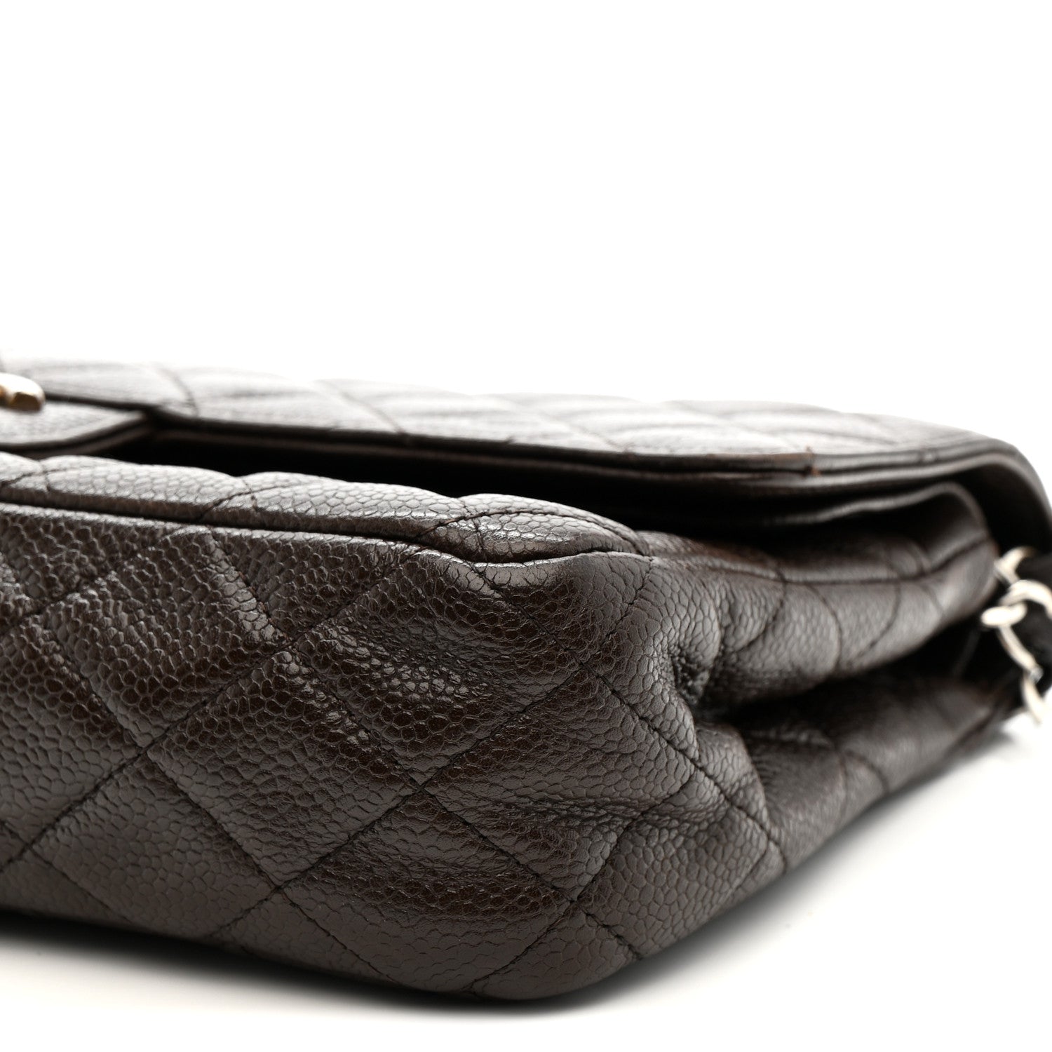 Chanel Caviar Quilted Medium Double Flap Brown 18 of 33