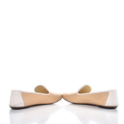 Chanel Lambskin CC Chain Loafers 38.5 Beige 6 of 13