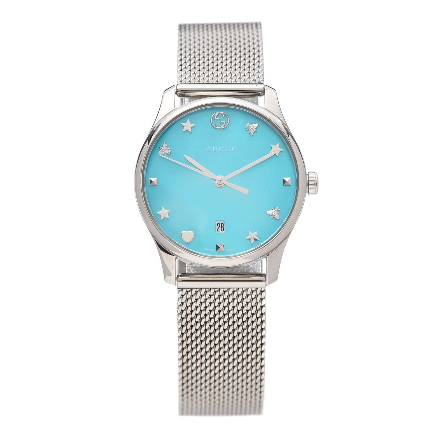 Stainless Steel Turquoise Mother of Pearl 29mm G-Timeless Charm Quartz Watch