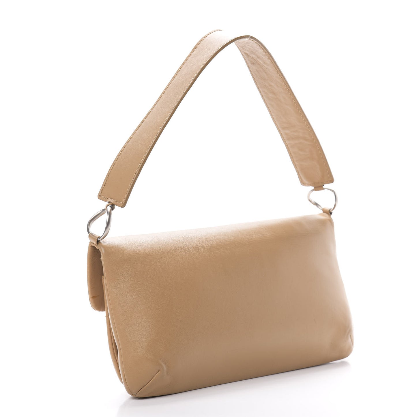 Calfskin Square Stitched Mademoiselle Shoulder Bag Tan