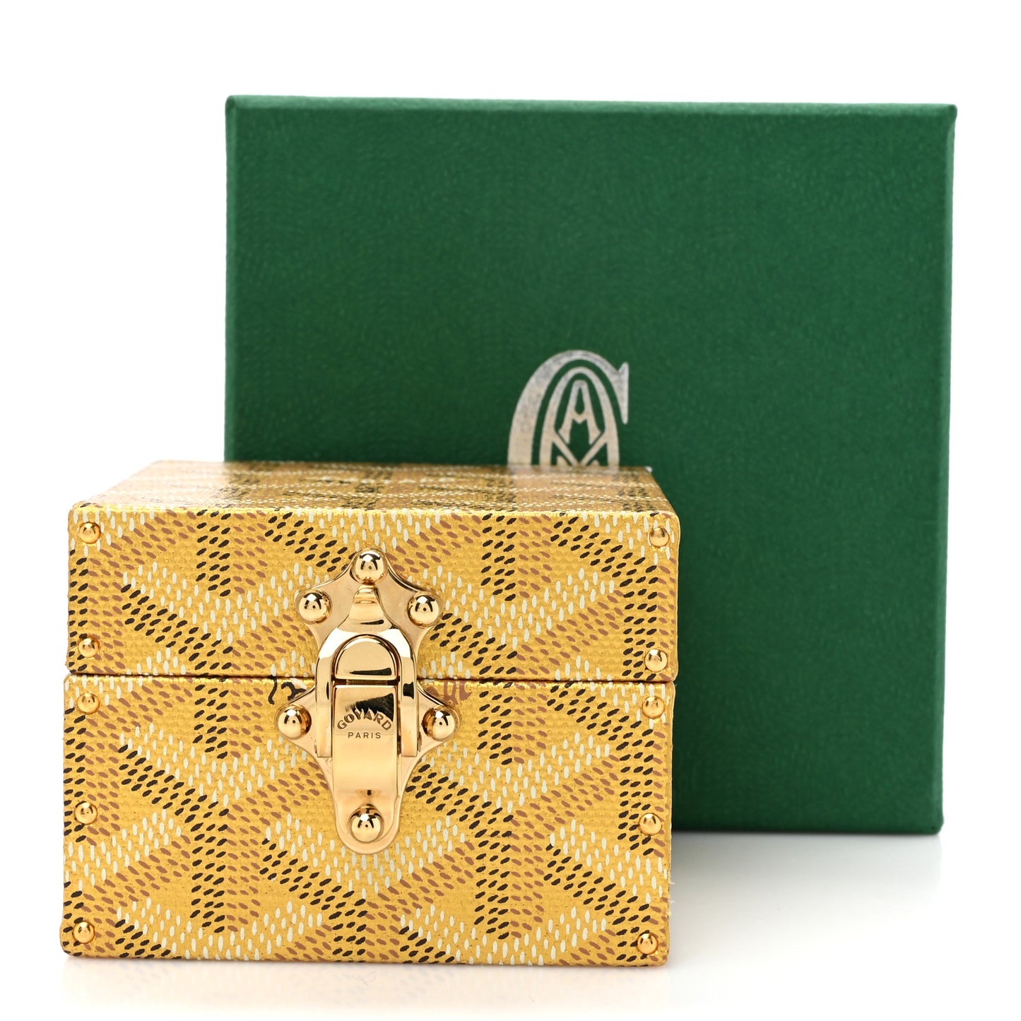 Goyardine Precious Metals Regence Mini Trunk Gold