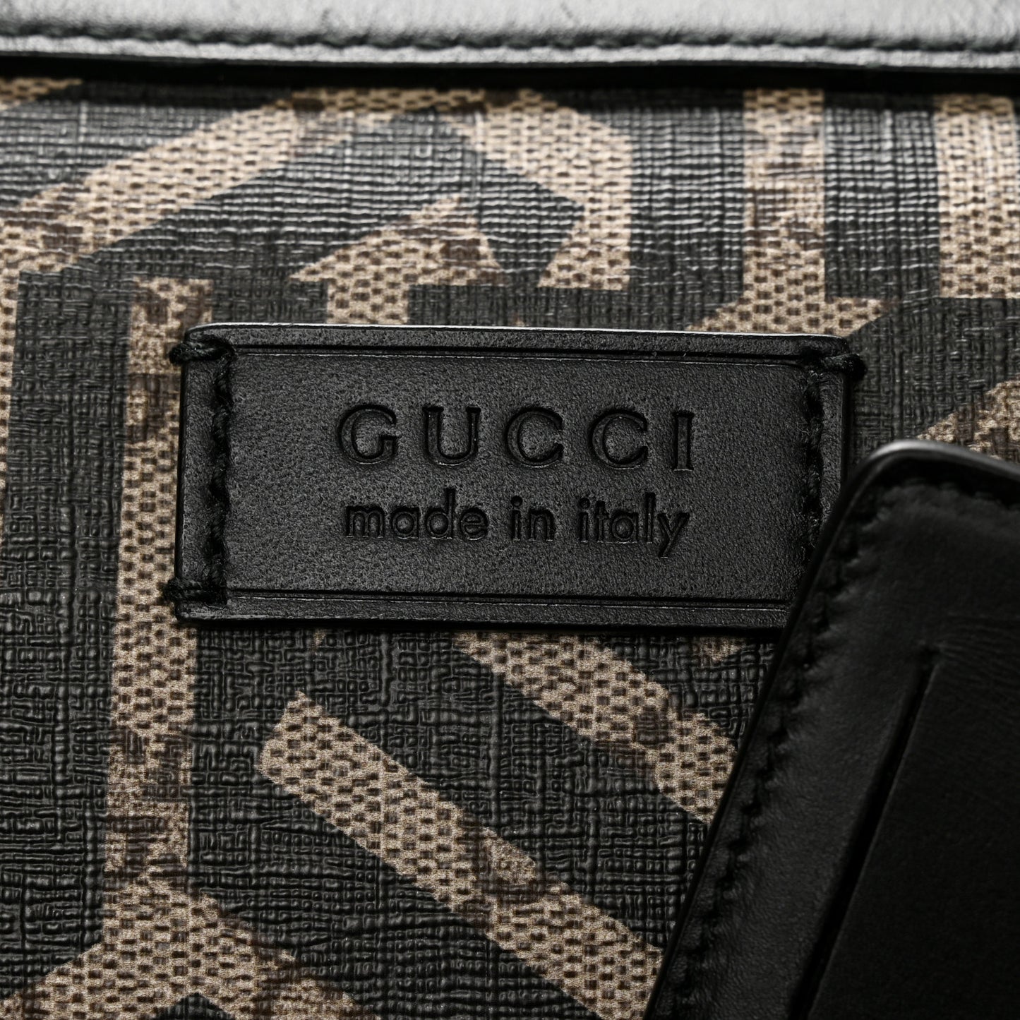 GG Supreme Monogram Caleido Medium Duffle Black