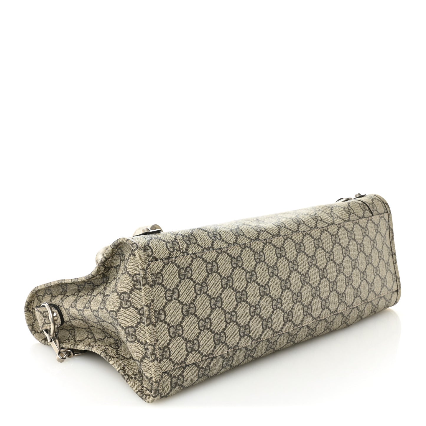 X GUCCI GG Supreme Monogram Neo Classic Silver Hardware City Beige Ebony
