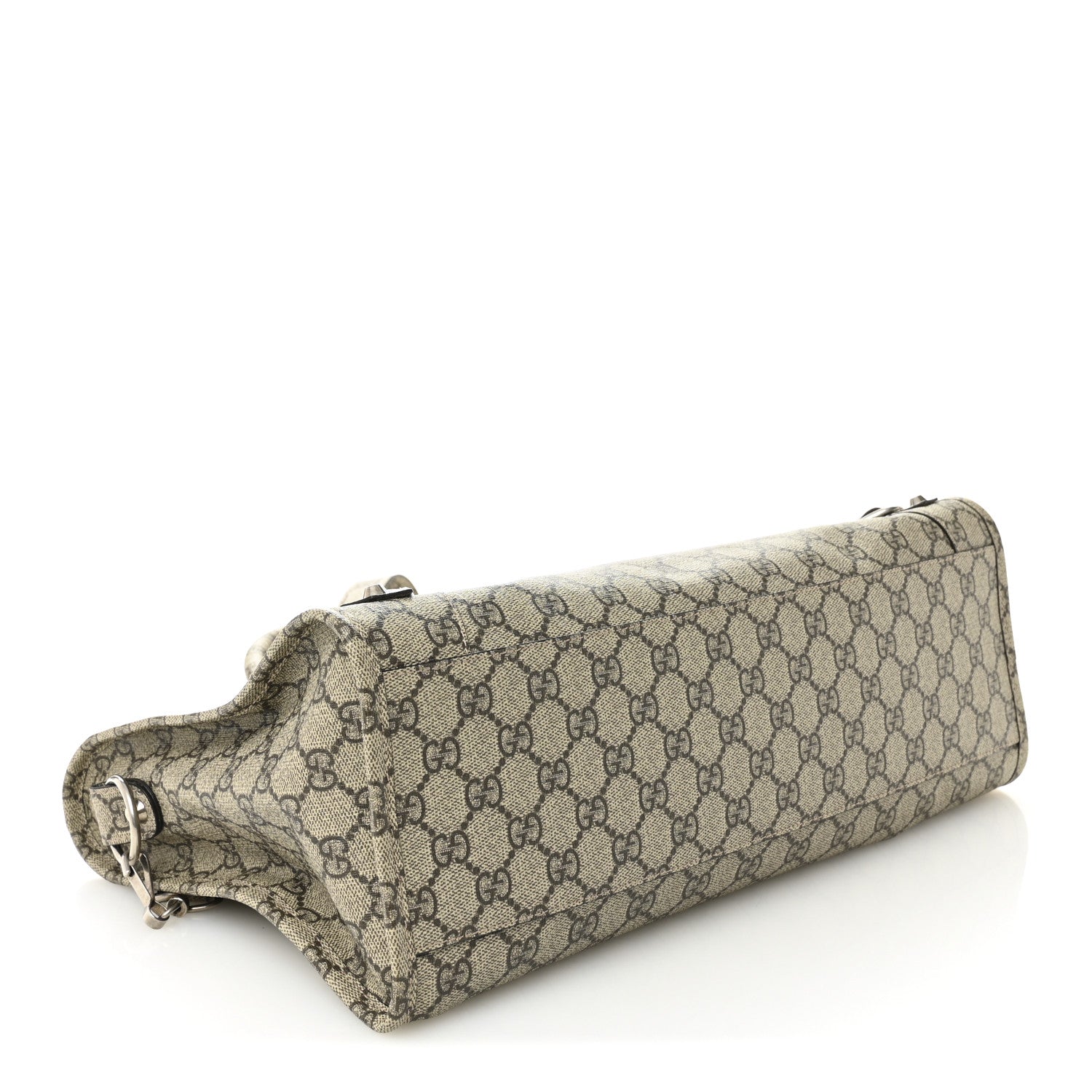 Balenciaga X GUCCI GG Supreme Monogram Neo Classic Silver Hardware City Beige Ebony 4 of 9