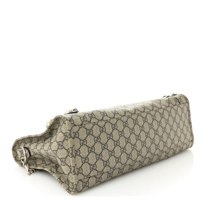 Balenciaga X GUCCI GG Supreme Monogram Neo Classic Silver Hardware City Beige Ebony 4 of 9