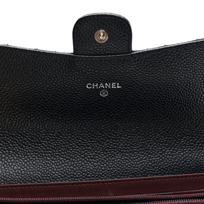 Chanel Caviar Quilted Large Gusset Flap Wallet Black 6 of 8