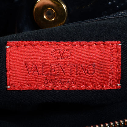 Valentino Garavani Patent Lacca Large Nuage Bow Hobo Black 6 of 8