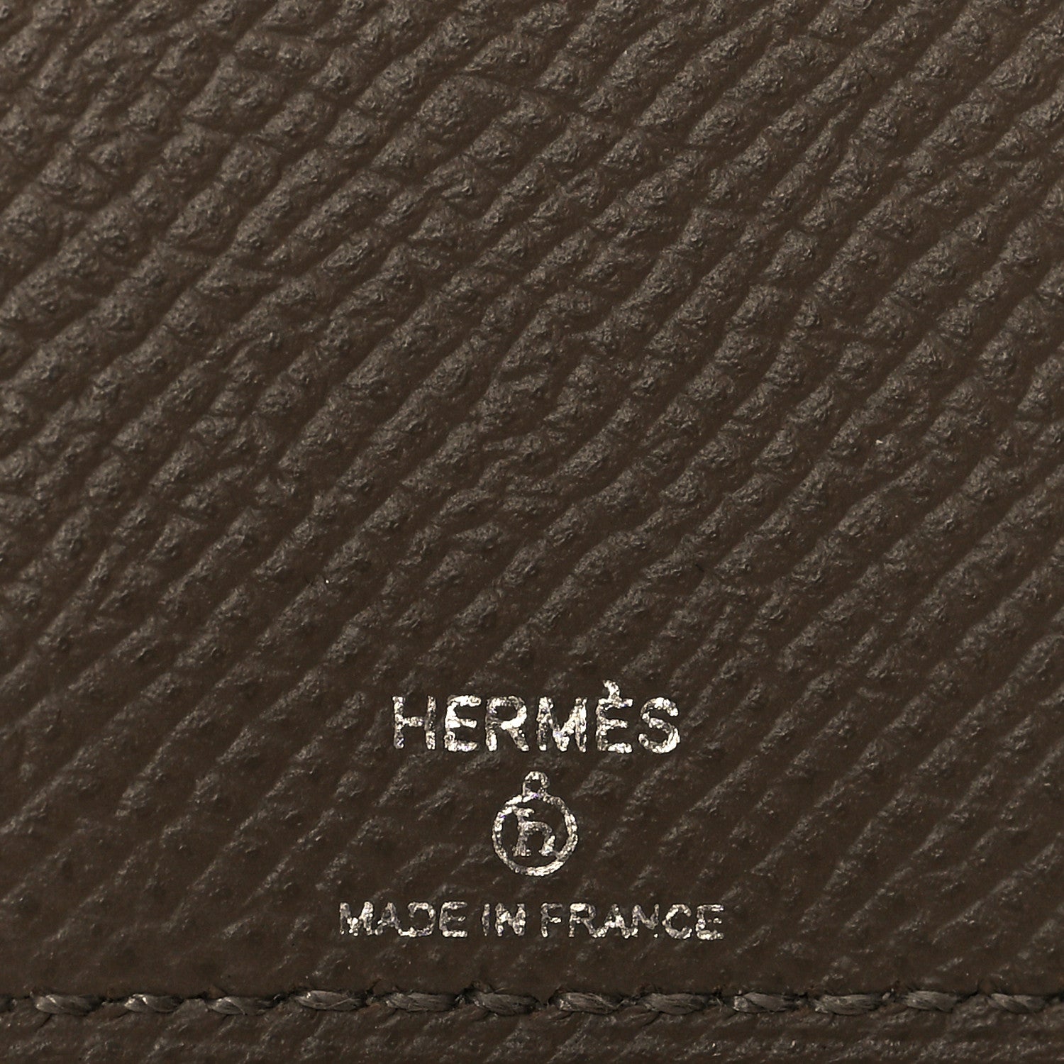 Hermes Epsom Chevre Mysore Crocodile Hippopotame Petit H Card Case Etoupe Craie Black 7 of 7