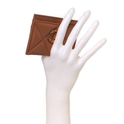 Chanel Lambskin Quilted Chanel 19 Card Holder Brown 2 of 9