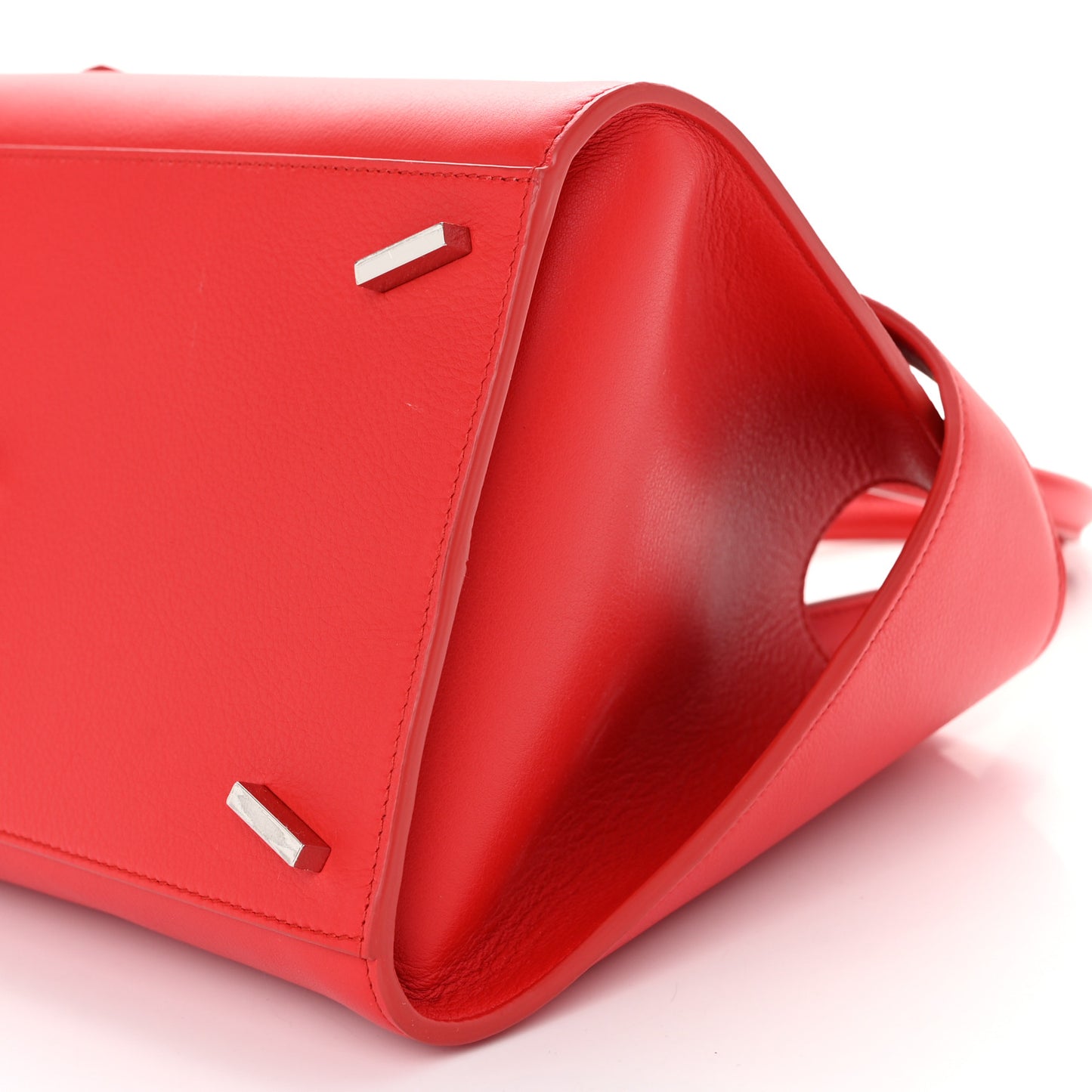 Natural Grain Calfskin Small Hug Bag Red