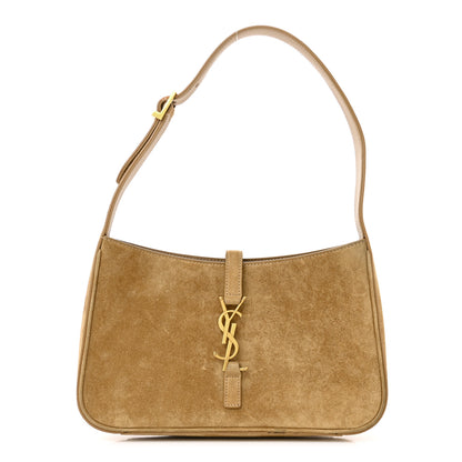 Saint Laurent Suede Calfskin Le 5 A 7 Hobo Beige 1 of 12