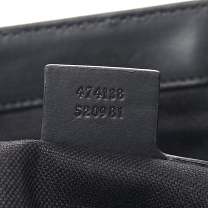 Gucci GG Supreme Monogram Web Flap Messenger Bag Black Grey 9 of 16
