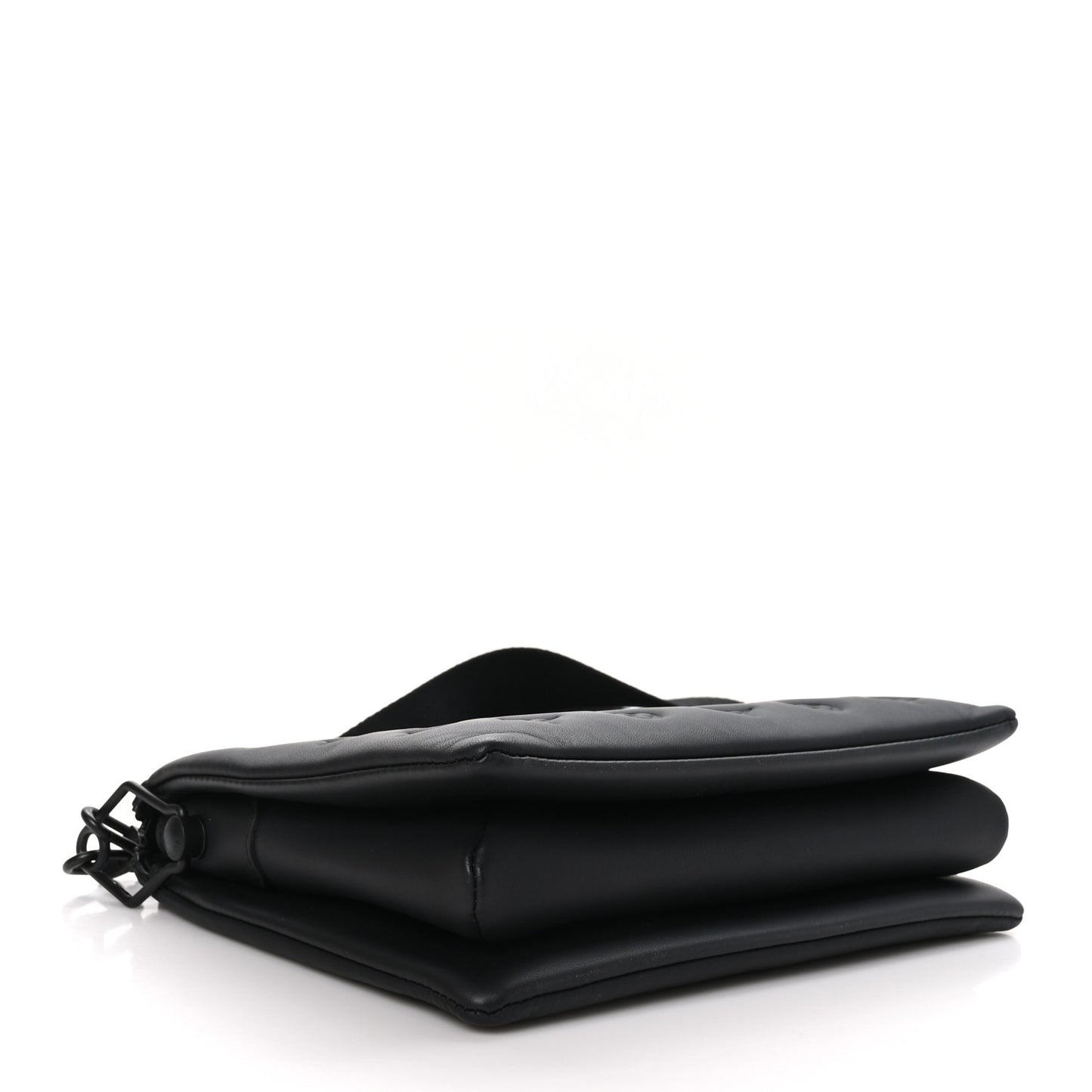 Matte Lambskin Embossed Monogram Black Out Coussin PM All Black