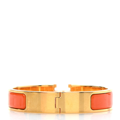 Hermes Enamel Narrow Clic Clac H Bracelet PM Orange 3 of 4