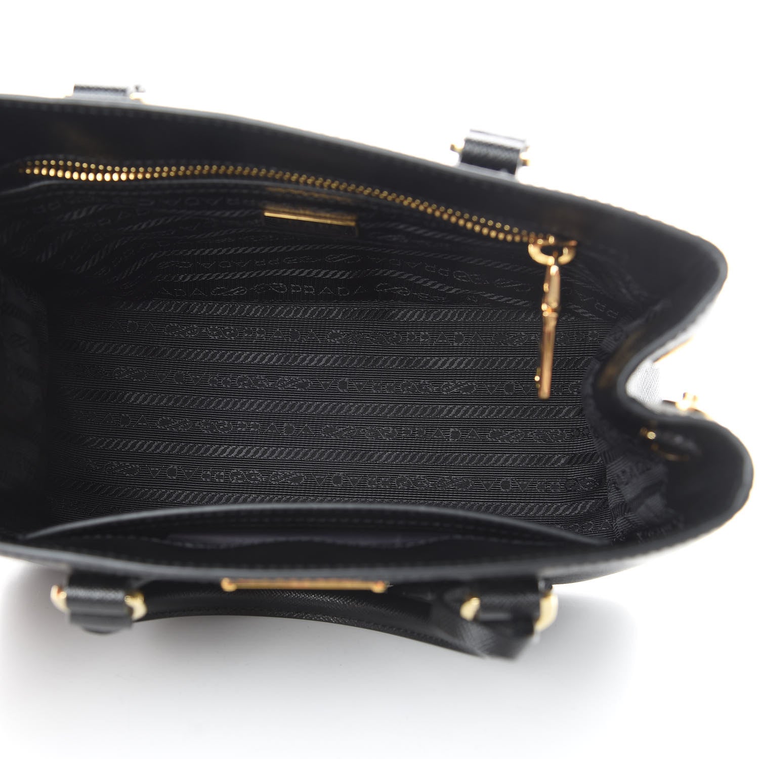 Prada Saffiano Lux Micro Galleria Shoulder Bag Black 5 of 10
