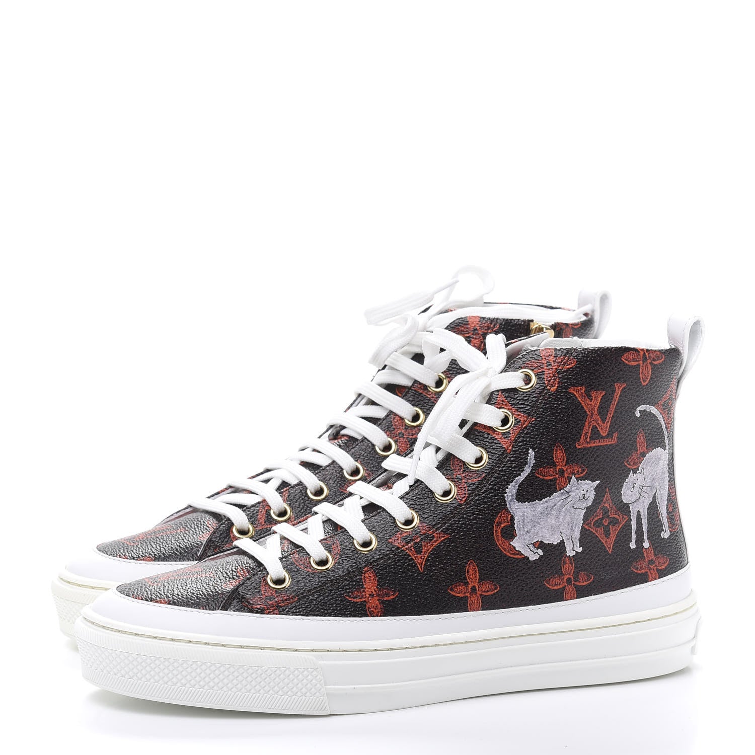 Louis Vuitton Catogram Stellar Sneaker Boots 36 Marron 3 of 9