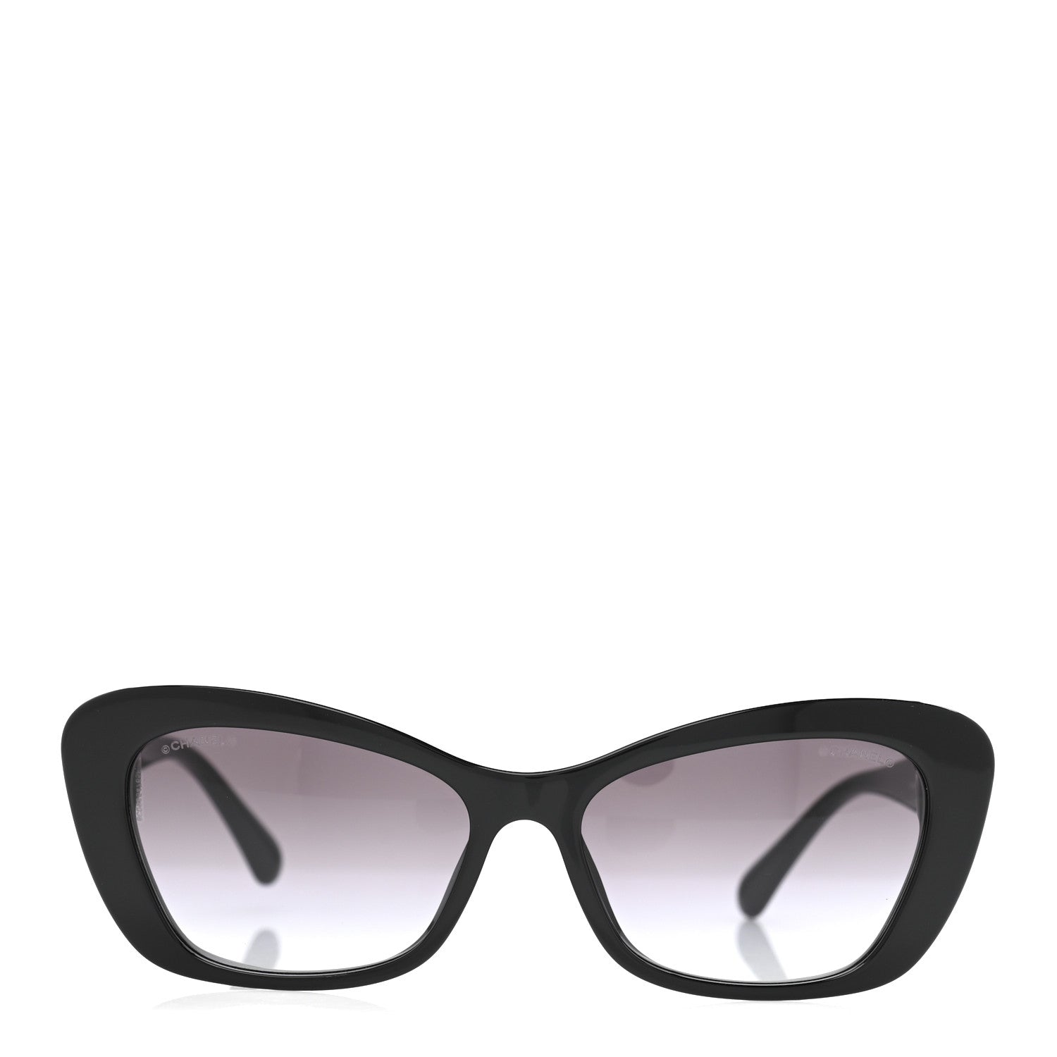 Chanel Acetate Pearl Cat Eye CC Sunglasses 5481-H Black 2 of 8