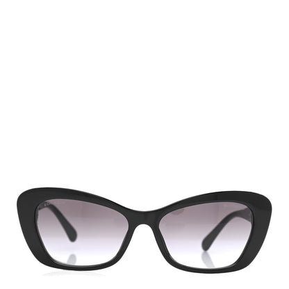 Chanel Acetate Pearl Cat Eye CC Sunglasses 5481-H Black 2 of 8