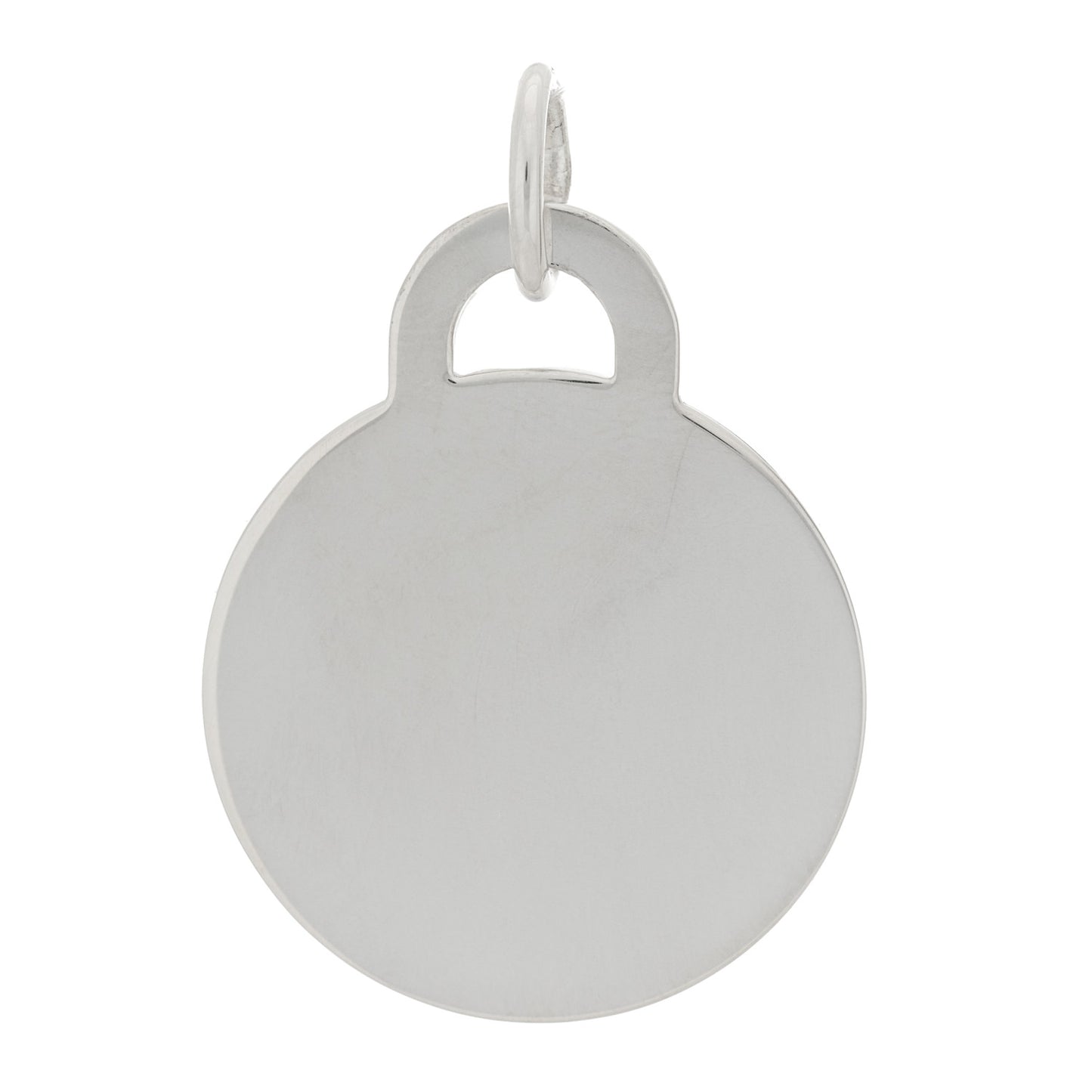 Sterling Silver Round Tag Charm