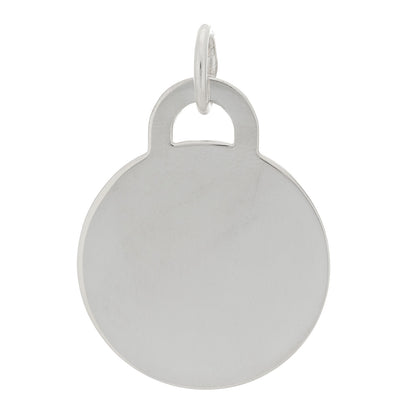 Tiffany Sterling Silver Round Tag Charm 1 of 4