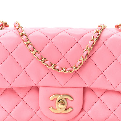 Chanel Lambskin Quilted Mini Rectangular Pearl Crush Flap Pink 8 of 10