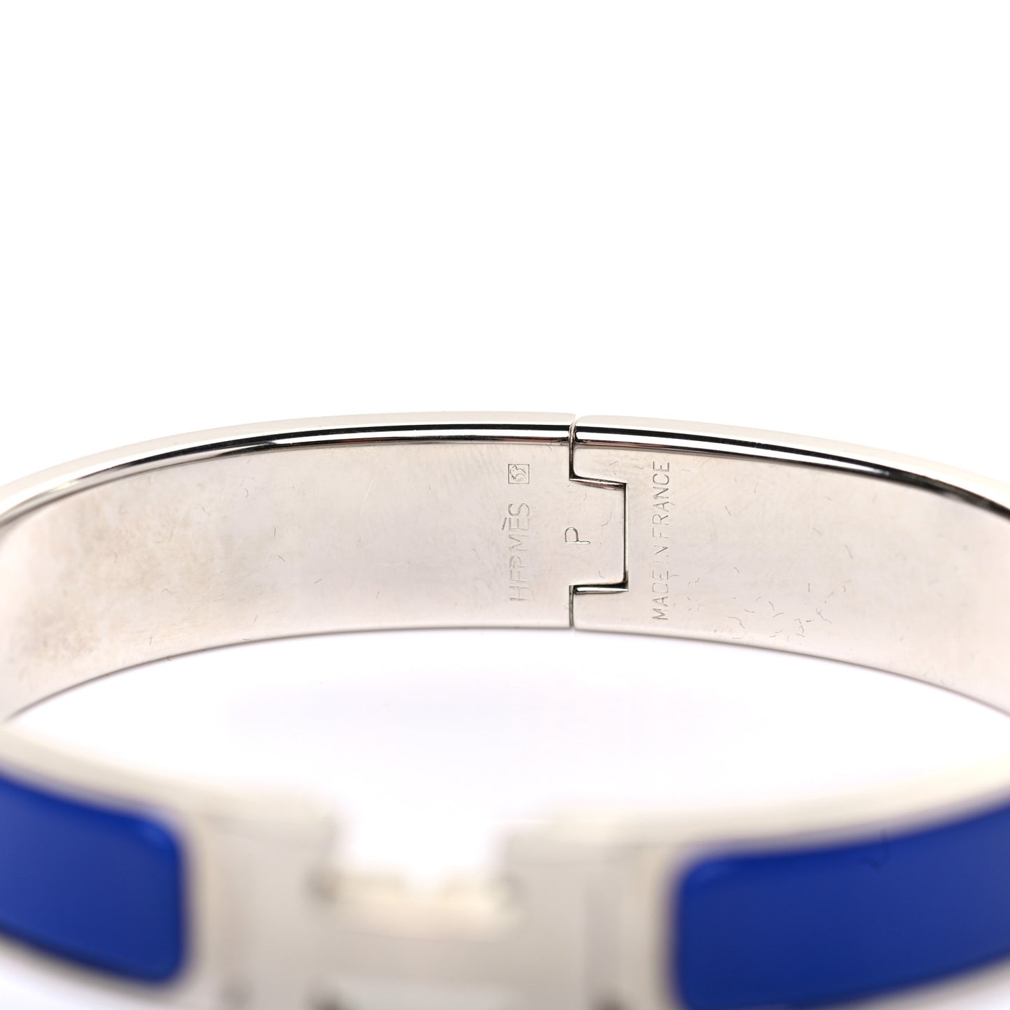 Enamel Narrow Clic Clac H Bracelet GM Bleu Royal