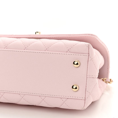 Chanel Caviar Quilted Mini Coco Handle Flap Light Pink 9 of 9